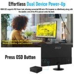 MSI PRO MP272L Monitor – 27-Inch Full HD IPS Business Display with 100Hz Refresh Rate, Eye Care Technology, HDR, and Frameless Design
