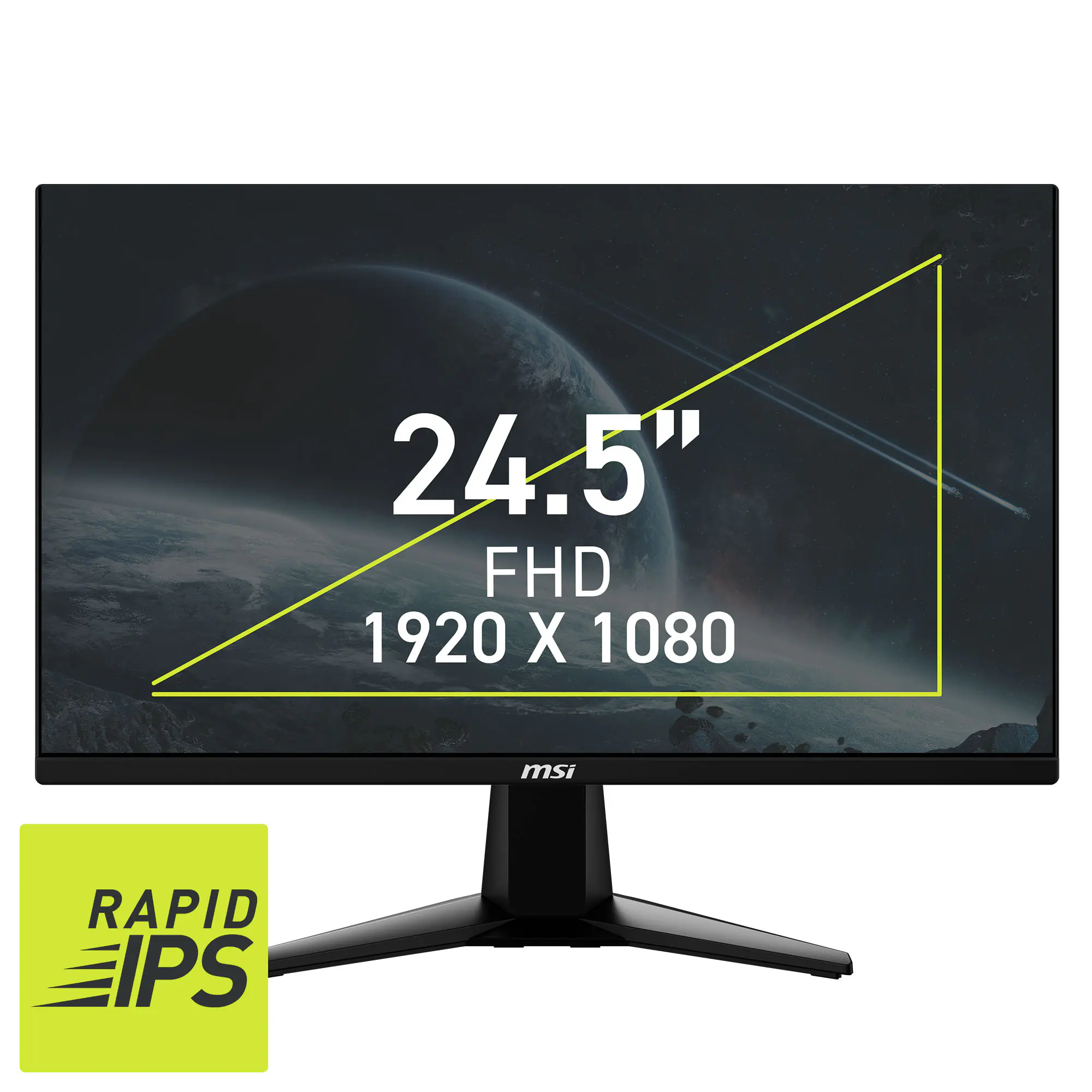 MSI MAG 255XF Monitor – 25-Inch FHD 300Hz Rapid IPS Gaming Display with Adaptive Sync and AI Vision in Metallic Black