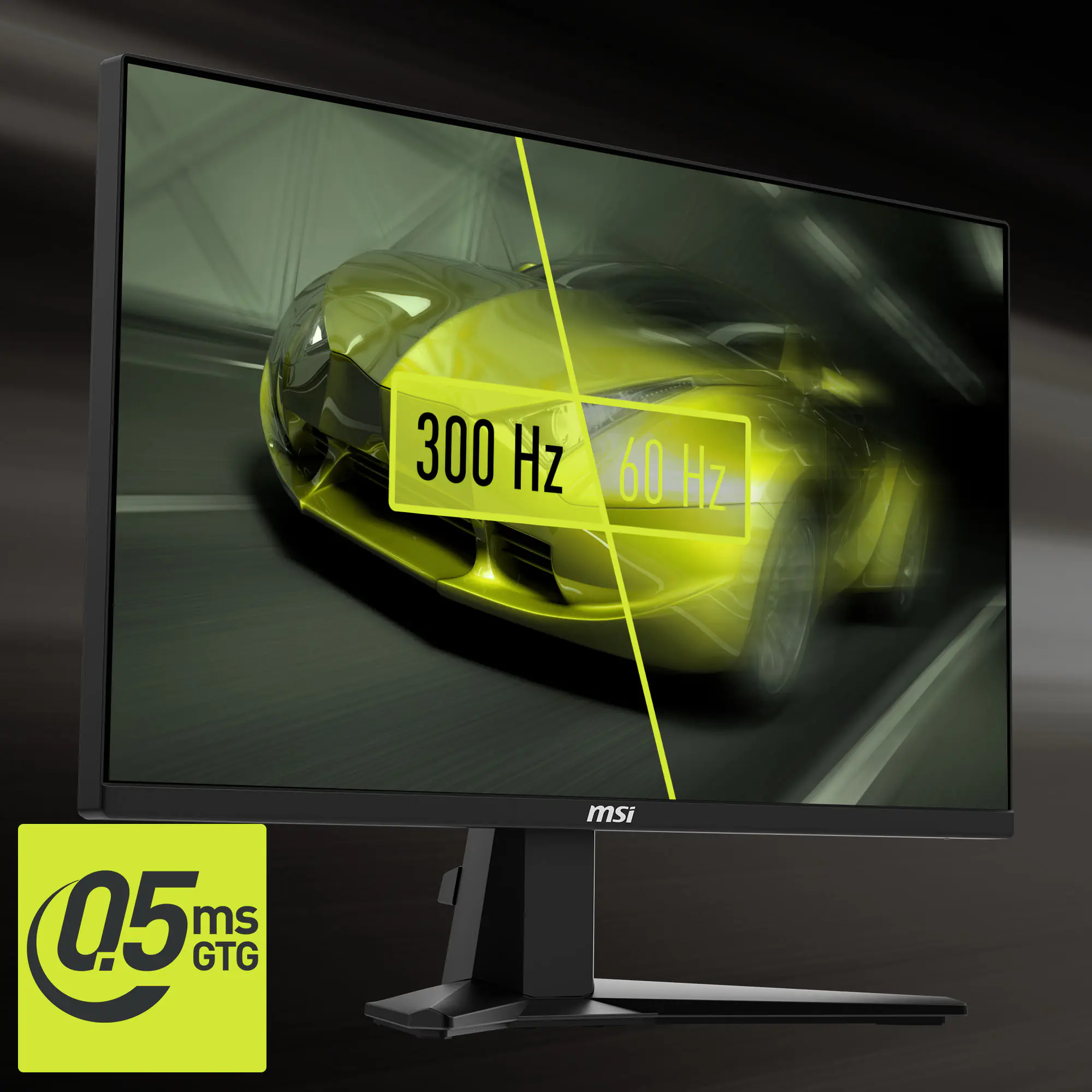 MSI MAG 255XF Monitor – 25-Inch FHD 300Hz Rapid IPS Gaming Display with Adaptive Sync and AI Vision in Metallic Black