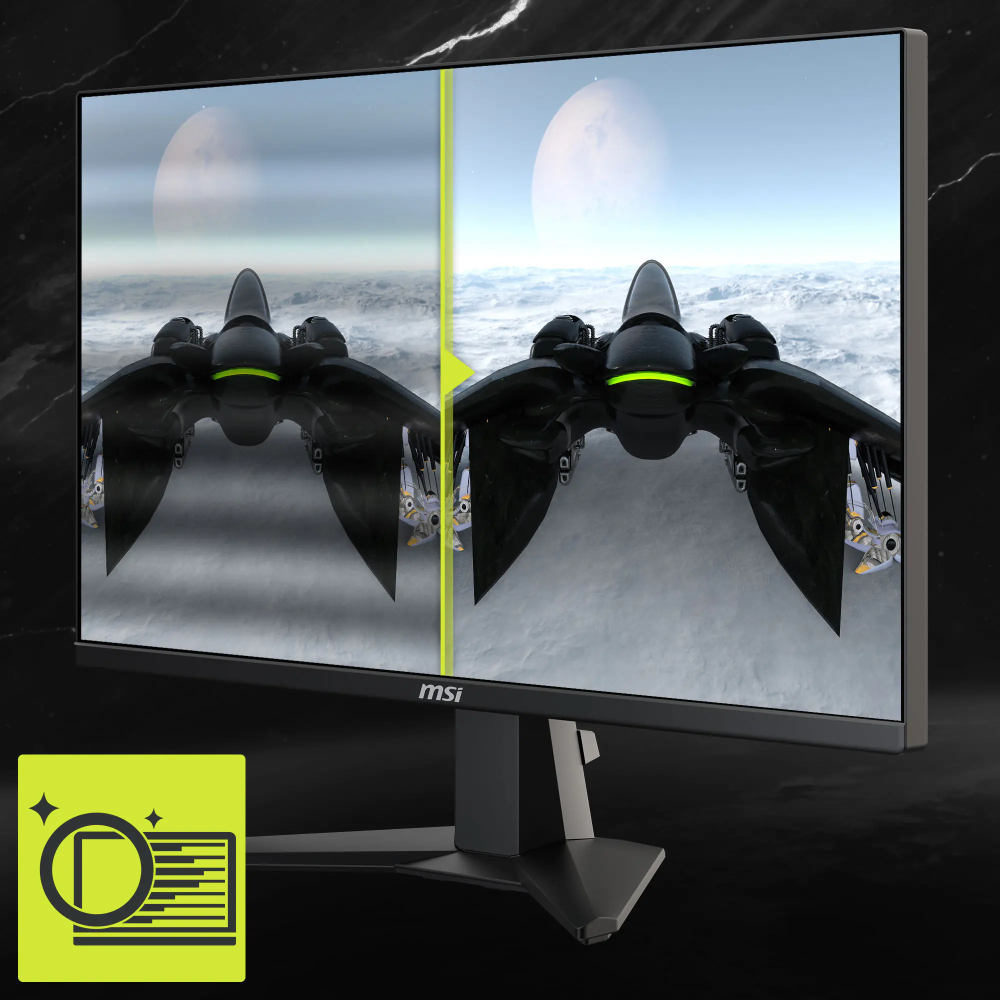 MSI MAG 255XF Monitor – 25-Inch FHD 300Hz Rapid IPS Gaming Display with Adaptive Sync and AI Vision in Metallic Black