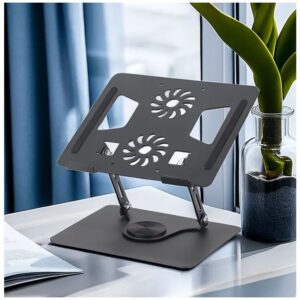 YL-906 Adjustable Metal Laptop Stand – Rotating Aluminum Laptop Riser for 11 to 17 Inch Devices | PCMac Lebanon