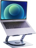 T671-B Laptop Stand – Adjustable Aluminum Laptop Stand with RGB Cooling Fan for 7 to 17 Inch Devices | PCMac Lebanon