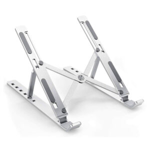 Ultra Compact Laptop Riser Stand – 6-Level Adjustable Foldable Aluminum Laptop Holder for 10 to 17 Inch Devices | PCMac Lebanon