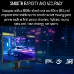 MSI MAG 274F Monitor – 27-Inch FHD Rapid IPS Gaming Display with 200Hz Refresh Rate, 0.5ms Response Time, HDR, Adaptive Sync, and VRR Support