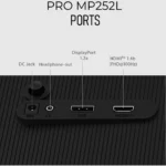 MSI PRO MP252L Monitor HDMI and DisplayPort ports on back panel