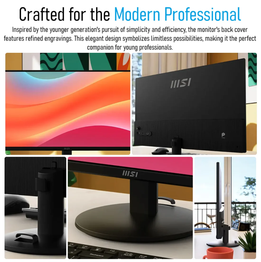 MSI PRO MP272L Monitor – 27-Inch Full HD IPS Business Display with 100Hz Refresh Rate, Eye Care Technology, HDR, and Frameless Design