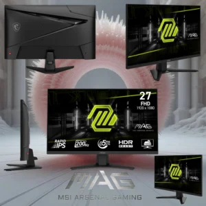 MSI MAG 274F Monitor – 27-Inch FHD Rapid IPS Gaming Display with 200Hz Refresh Rate, 0.5ms Response Time, HDR, Adaptive Sync, and VRR Support