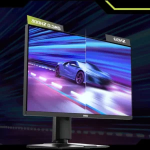 MSI MAG 255PXF Monitor – 24.5-Inch Rapid IPS Gaming Display with 300Hz Refresh Rate, 0.5ms Response, HDR, AI Vision, Built-In Speakers, and Adjustable Stand
